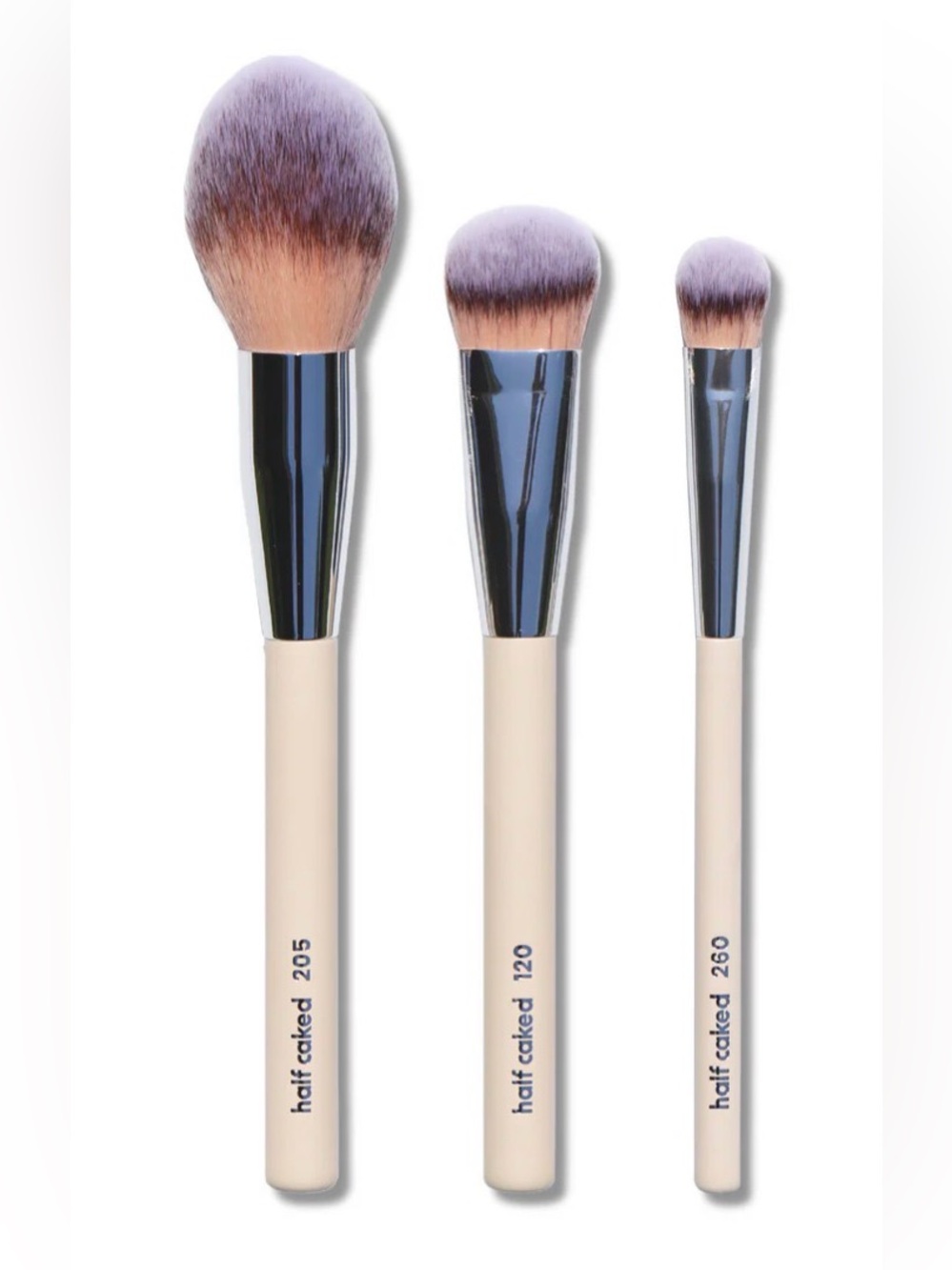 Half Caked The Essentials: Face Collection 3 Piece Brush Set